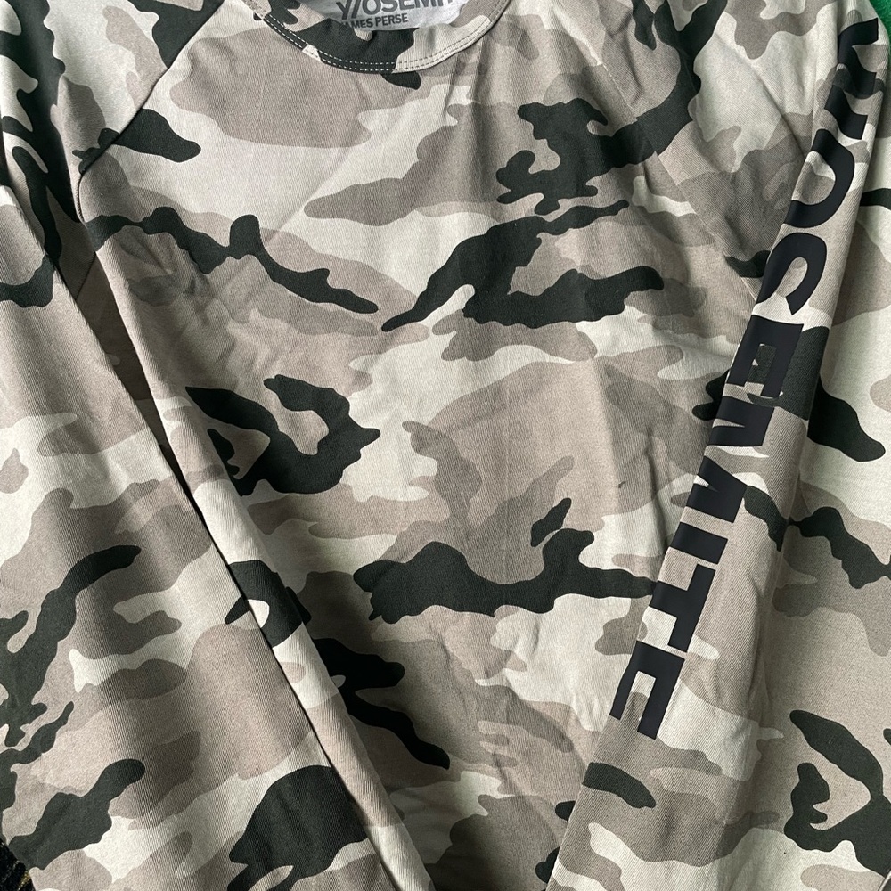 James Perse Camouflage Performance long sleeve Yosemite Shirt